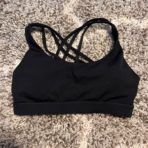 Cross back sports bra